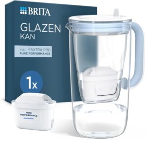 BRITA Glass Jug waterfilterkan 2,5 liter blauw