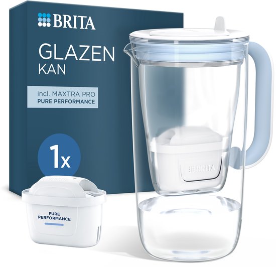 BRITA Glass Jug waterfilterkan 2,5 liter blauw